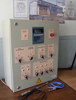 Автоматическая система управления технологией процесса сушки древесины АСУ СК-Ф-01. (микропроцессор фирмы ATMEL (США) ATMEGA 128, емкостный и температурный датчик фирмы "Honeywell" (США)